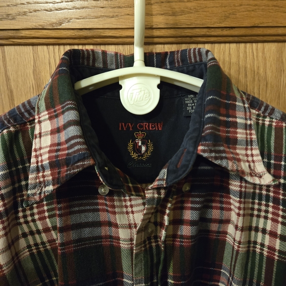 Ivy Crew Classics Men’s M Plaid Button-Down Shirt 100% Cotton Flannel - Picture 5 of 13